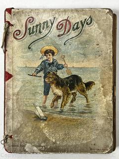 Three (3) Antique Children's Books Including Merry Moments.