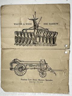Ephemera of Walter A. Wood Company circa 19th C. Hoosic Falls NY