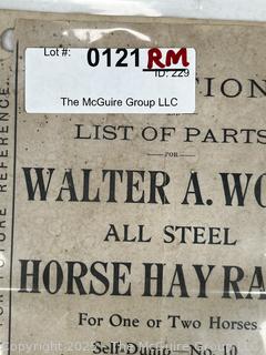 Ephemera of Walter A. Wood Company circa 19th C. Hoosic Falls NY