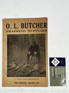 O.L. Butcher Trapping Supplies 1946-1947 Catalog Shushan NY 