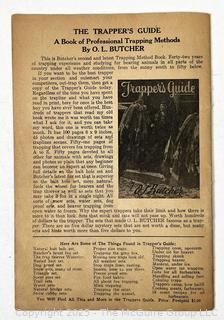 O.L. Butcher Trapping Supplies 1946-1947 Catalog Shushan NY 