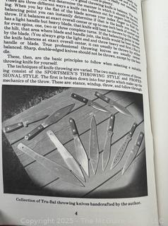 Book Titled Knife and Tomahawk Throwing by Harry K. McEvoy, Inscribed by the Author to Chris Schenkel, Hall of Fame TV Network Sportscaster 1950-1990's. 