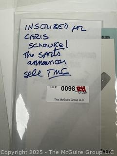 Book Titled Knife and Tomahawk Throwing by Harry K. McEvoy, Inscribed by the Author to Chris Schenkel, Hall of Fame TV Network Sportscaster 1950-1990's. 