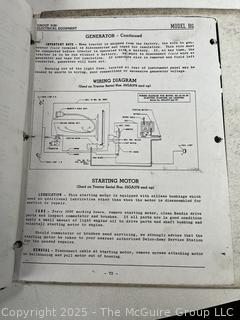 OLIVER Instruction Manual for "HG" Crawler Tractor (In Binder)