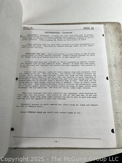 OLIVER Instruction Manual for "HG" Crawler Tractor (In Binder)