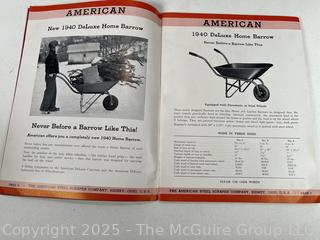 Two (2) Farming Pamphlets Including American's 1940 Wheelbarrow & Scraper Trade Catalog and Esso Ephemera