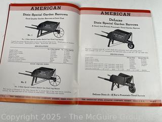 Two (2) Farming Pamphlets Including American's 1940 Wheelbarrow & Scraper Trade Catalog and Esso Ephemera
