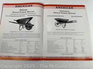 Two (2) Farming Pamphlets Including American's 1940 Wheelbarrow & Scraper Trade Catalog and Esso Ephemera