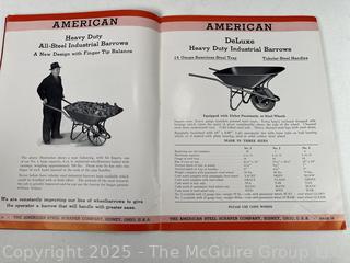 Two (2) Farming Pamphlets Including American's 1940 Wheelbarrow & Scraper Trade Catalog and Esso Ephemera