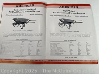 Two (2) Farming Pamphlets Including American's 1940 Wheelbarrow & Scraper Trade Catalog and Esso Ephemera