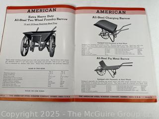 Two (2) Farming Pamphlets Including American's 1940 Wheelbarrow & Scraper Trade Catalog and Esso Ephemera