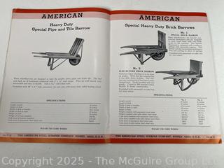 Two (2) Farming Pamphlets Including American's 1940 Wheelbarrow & Scraper Trade Catalog and Esso Ephemera