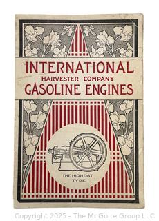 IHC International Harvester Company Gasoline Engine Advertising Catalog Book c 1910