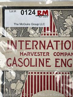 IHC International Harvester Company Gasoline Engine Advertising Catalog Book c 1910