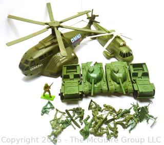 Classic Green Army Men and Vehicles Toys