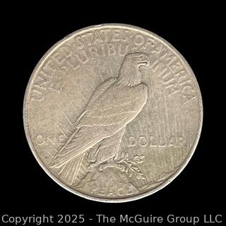 1926 (D) U.S. $1 Liberty Head Peace Silver Dollar Coin
