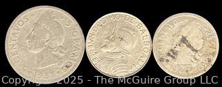Three (3) Coin Lot Panama and Dominican Republic Centavos