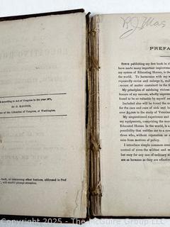 Book Titled The New System of Educating Horses by D. Magner, Rouses Point NY. Illustrated 1871