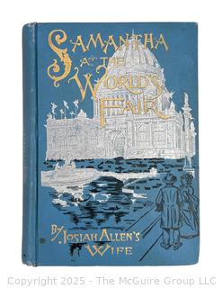 1893 Book Titled Samantha At The World’s Fair Hardback Book By Josiah Allen’s Wife
