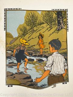 1912 All The Year Round by James Whitcomb Riley, Vintage Book Woodcuts by Gustave Baumann. Published by The Bobbs Merrill Co. Indianapolis