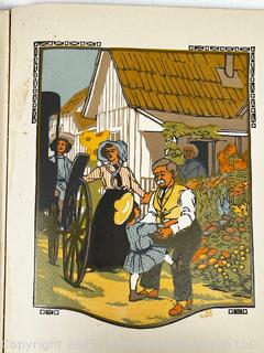 1912 All The Year Round by James Whitcomb Riley, Vintage Book Woodcuts by Gustave Baumann. Published by The Bobbs Merrill Co. Indianapolis