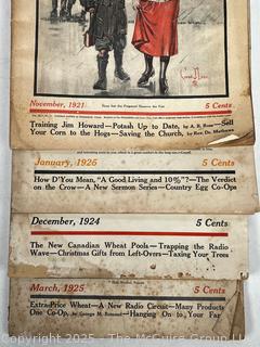 Seven (7) Issues of "The Farm Journal" 1920's