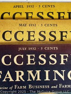Three (3) Issues of "Successful Farming" from April, May, June 1932