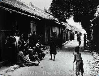 10 x 13" Large Format Black & White Original Print of Vietnamese Streetscape circa 1970