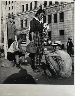 10.5 x 13" Large Format Black & White Original Print of Vietnamese People circa 1970. Official U.S. Navy Photo, Pacific Fleet