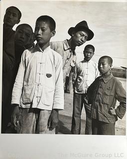 10 x 11.5" Large Format Black & White Original Print of Vietnamese Onlookers circa 1970