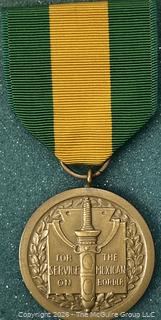U.S. For Service On The Mexican Border Pin Back Medal 