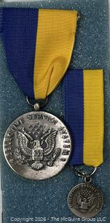 US Selective Service Medal and Miniature with Ribbon 