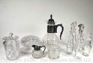 Group of Clear Crystal Serving Ware