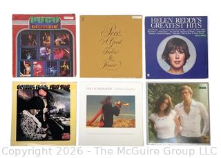 Six (6) Vinyl 33.3 RPM LP Record Albums Including POCO, Redding, Carpenters, Mangione, Flack