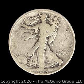 1933-S US Walking Liberty Half-Dollar Silver Coin 