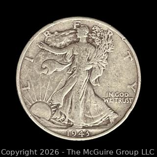1943-P US Walking Liberty Half-Dollar Silver Coin