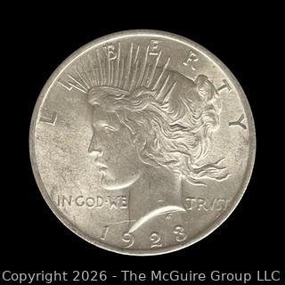 1923-P US Peace Silver 1$ Coin (Some Luster)