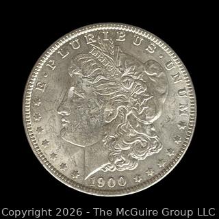 1900 (O) US Morgan Head 1$ Silver Coin (Some Luster)