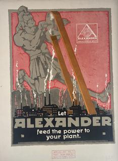 American Advertising Art for  Alexander Belts