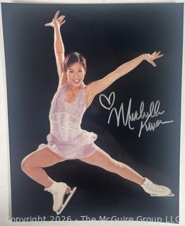 Authographed 8 x 10 Color Publicity Photo of Michelle Kwan US Olympic Figure Skater