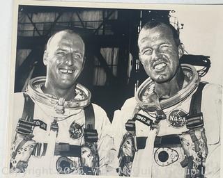NASA 8x10 BW press release photos of Gemini 12 astronauts Aldrin and Lovell