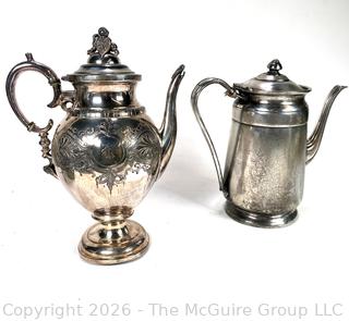 Two (2) Silver Plated Teapots