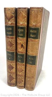 Three (3) 1809 Leather with Marbled Boards Volumes of The Plays of William Shakespeare Books