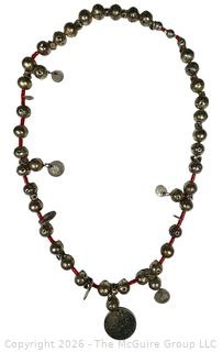 Guatemalan Chachal Silver Coin Necklace 