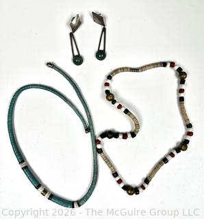 Heishi Bead Tribal Necklaces and Earrings