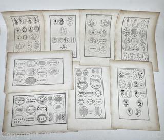 Eight (8) Copper Plate Engravings 