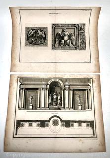 Two (2)  Architectural Lithographs 