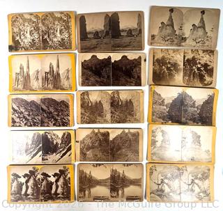 Collection of (15) Stereograph Cards from The West