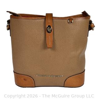 Dooney & Bourke Claremont Tan Brown Leather Hobo Shoulder Handbag 