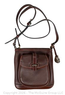 Dooney & Bourke Brown Leather Crossbody with Front Pocket, New Without Tags